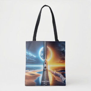 Tote Bag Jour de nuit Imaginaire Cute Zipper
