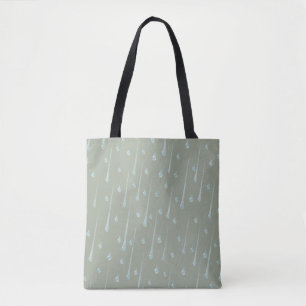 Tote Bag Jour de pluie mignon Personnalisable Olive Green