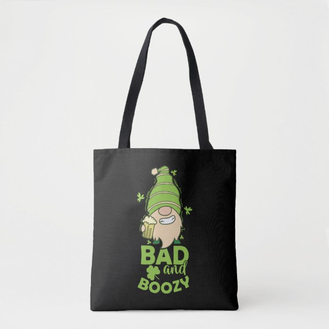 Tote Bag Jour de St. Patricks mauvais et boozy (Devant)