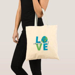 Tote Bag Jour des terres Blue Green Love, déclaration d'amo