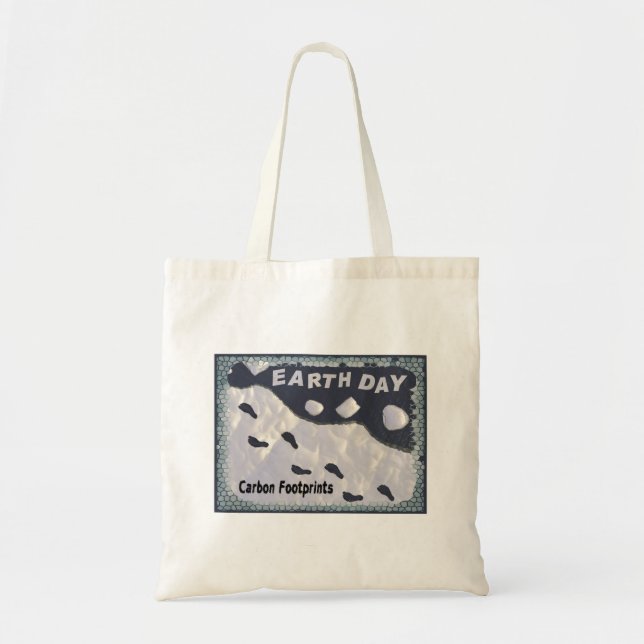 Tote Bag Jour des terres - Empreintes carbone (Devant)