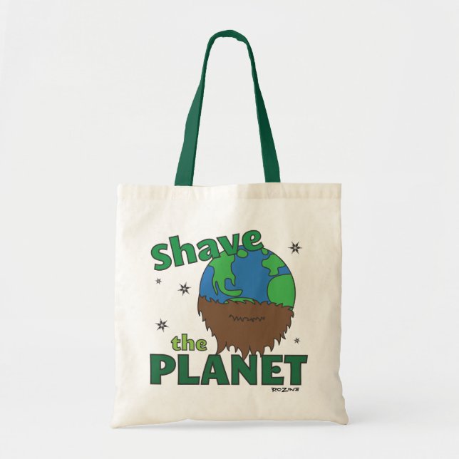 Tote Bag Jour des terres Hipster Rasé (Économisez) La Planè (Devant)