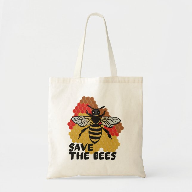 Tote Bag Jour des terres, Sauvez Les Abeilles (Devant)