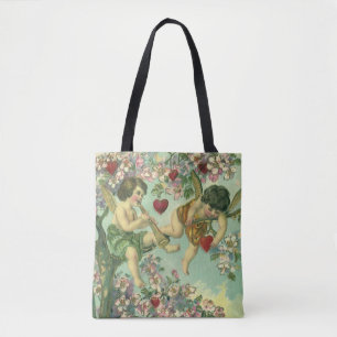 Tote Bag Jour des Valentines vintages Cupidons victoriens C