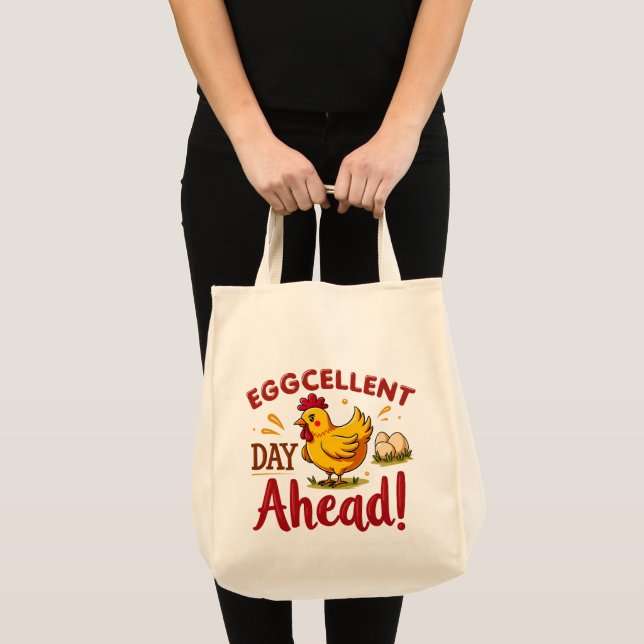 Tote Bag Jour d'excellence à l'avant Funny Chicken Farm (Devant (produit))