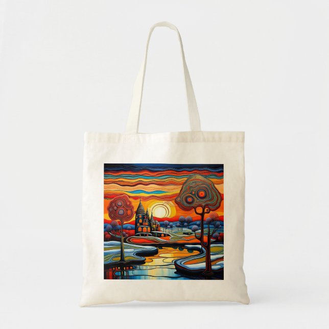 Tote Bag Jour d'hiver au coucher du soleil 14 (Devant)
