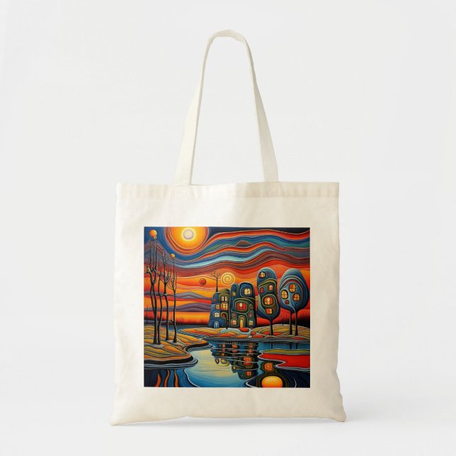 Tote Bag Jour d'hiver au coucher du soleil 9 (Devant)