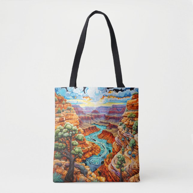 Tote Bag Jour ensoleillé Dans Un Canyon Désert (Devant)