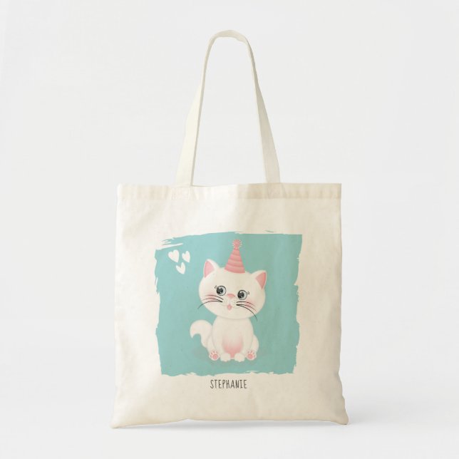 Tote Bag Jour Purr-fect Chat Anniversaire (Devant)