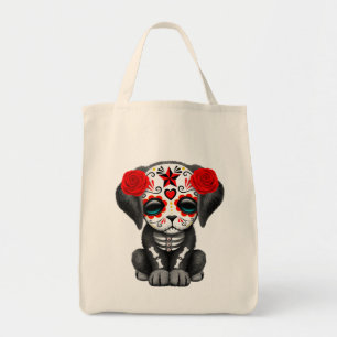 Tote Bag Jour rouge mignon du chiot mort