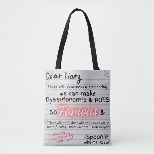 Tote Bag Journal d'une Spoonie (Devant)