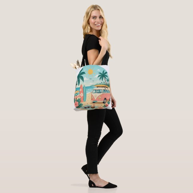 Tote Bag Journée à la plage (Sur le modèle)