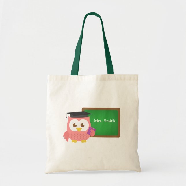 Tote Bag Journée d'appréciation des enseignants, chouette r (Devant)