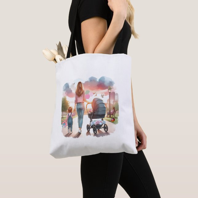 Tote Bag Journée de la maman et des jeunes au parc (De près)