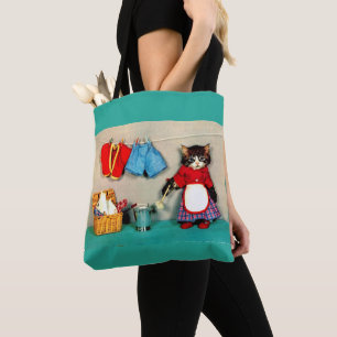Tote Bag journée de lessive pour tabby kitten