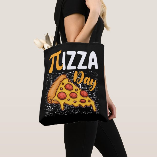Tote Bag Journée de Pi Pizza Amoureux des Mathématiques (De près)