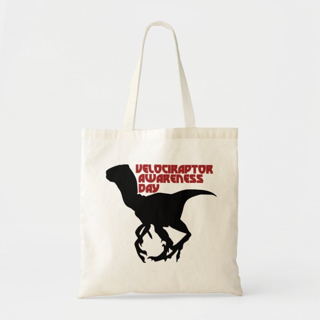 Tote Bag Journée de sensibilisation au Velociraper (Devant)