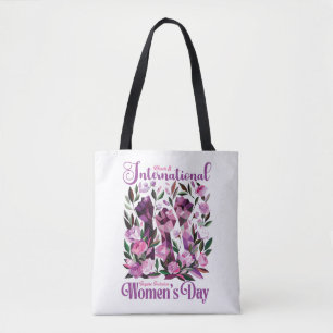Tote Bag Journée internationale de la femme Poings floraux 