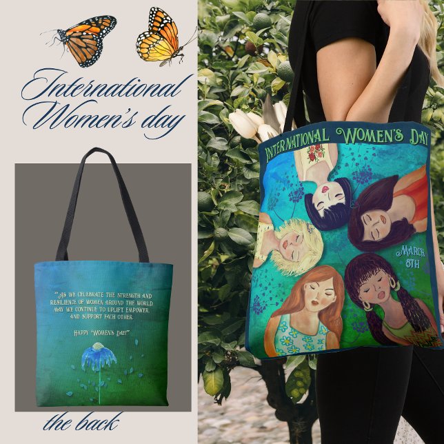 Tote Bag Journée internationale de la femme Portraits diver (International Women's Day Diverse Woman Portraits Tote Bag)