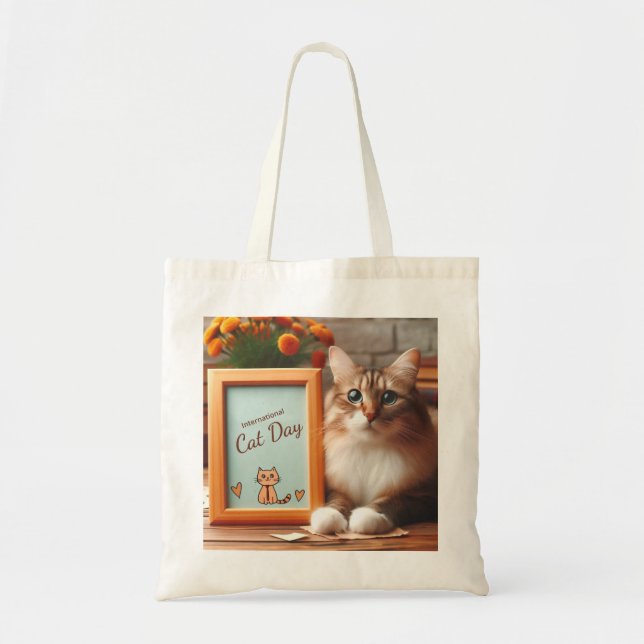 Tote Bag Journée internationale du chat (Devant)