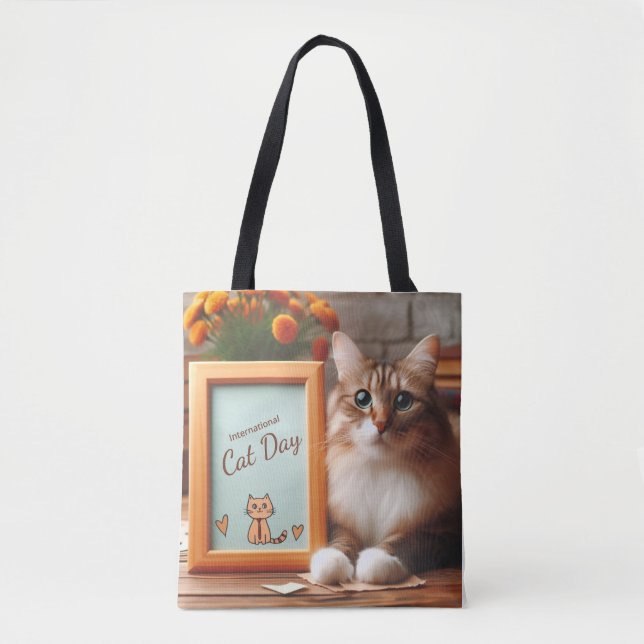 Tote Bag Journée internationale du chat (Devant)