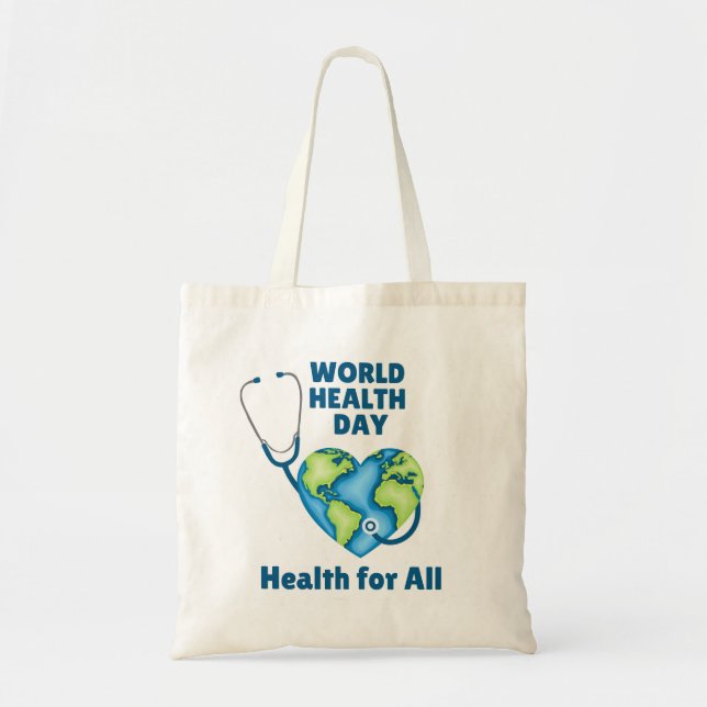 Tote Bag Journée mondiale de la santé Santé pour tous (Devant)