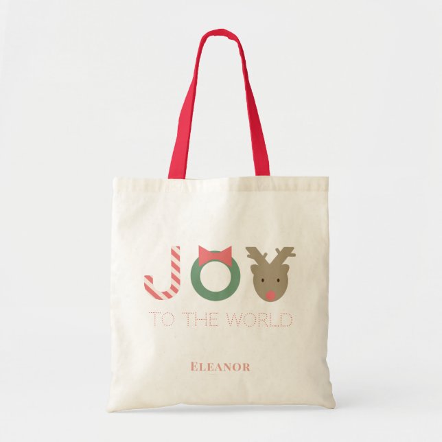 Tote Bag JOY Reindeer Noël (Devant)