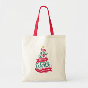 Tote Bag Joy to the World Christmas Citation Typographie