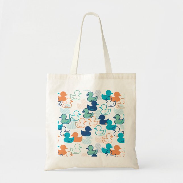 Tote Bag Joyeuse baignade une patte de canards Motif III (Devant)
