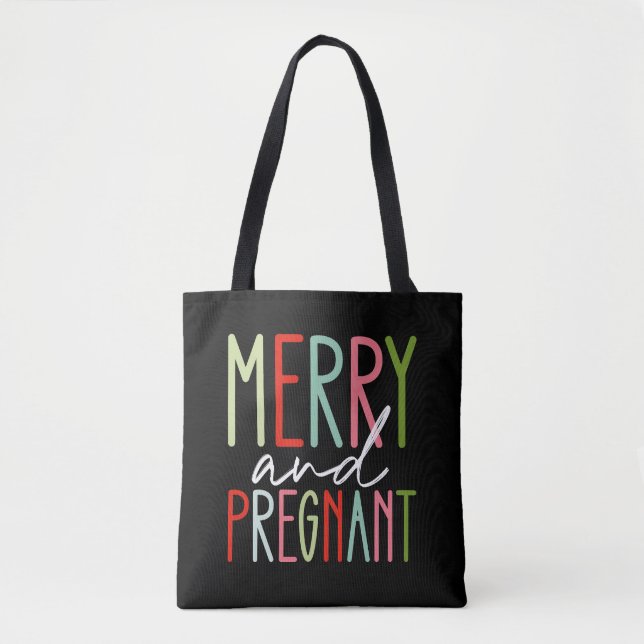 Tote Bag Joyeuse et enceinte Noël Maman Grossesse (Devant)