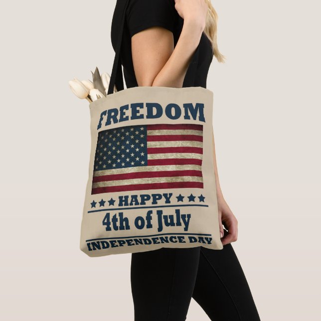 Tote Bag Joyeuse fête 4 juillet l'indépendance (De près)