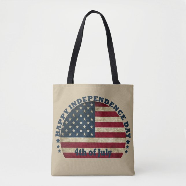 Tote Bag Joyeuse fête 4 juillet l'indépendance (Devant)