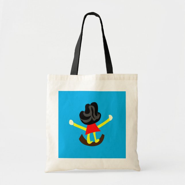 Tote Bag Joyeuse Fille En Plein Swing (Devant)
