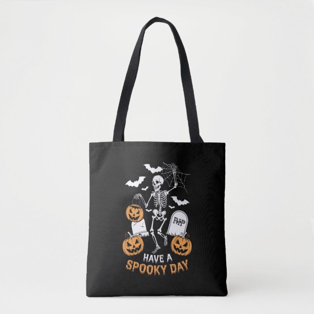 Tote Bag Joyeuse journée effrayante Cadeau de sorcière d'Ha (Devant)