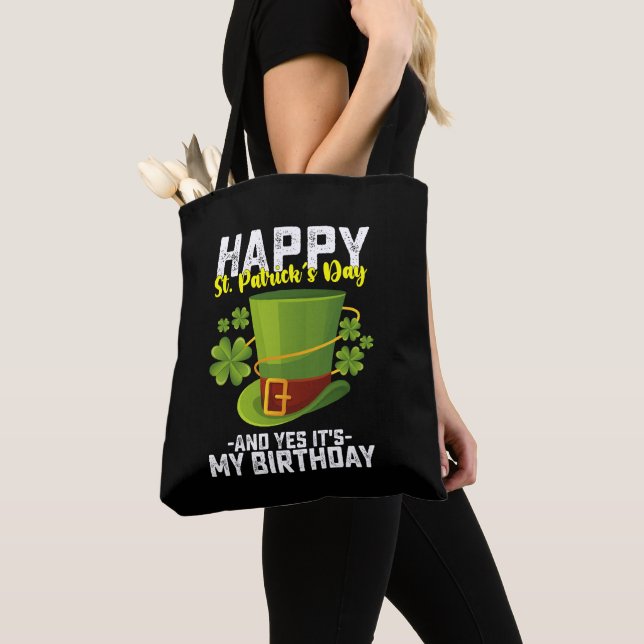 Tote Bag Joyeuse Saint-Patrick Et Oui C'est Mon Anniversair (De près)