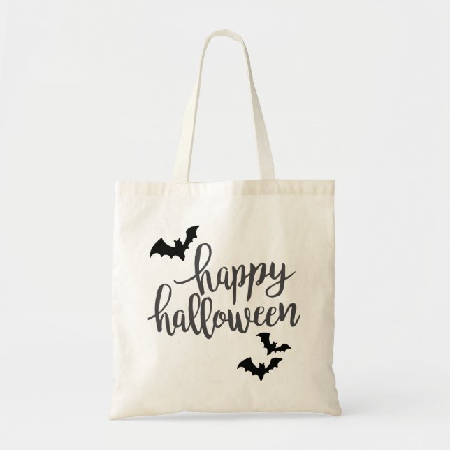 Tote Bag Joyeuses chauves-souris d'Halloween (Devant)