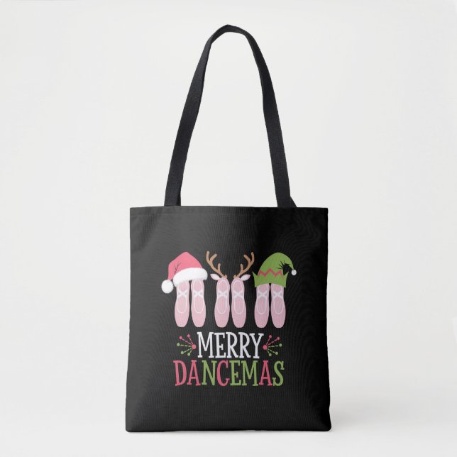 Tote Bag Joyeuses Dancemas Noël Ballet Chaussures Danse (Devant)