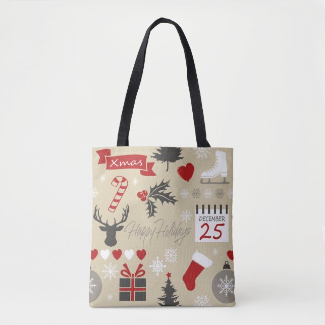 Tote Bag Joyeuses fêtes (Devant)
