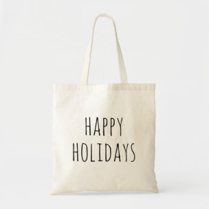 Tote Bag Joyeuses fêtes. Magasin de Noël minimaliste