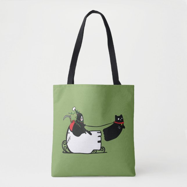 Tote Bag Joyeuses Fêtes Père Noël de Grim Reaper (Devant)