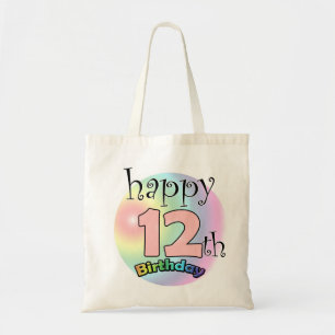 Tote Bag Joyeux 12ème anniversaire (roze)