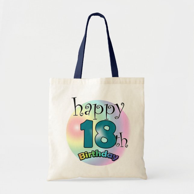 Tote Bag Joyeux 18ème anniversaire (Devant)