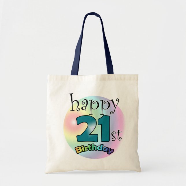 Tote Bag Joyeux 21e anniversaire (Devant)