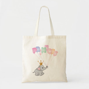 Tote Bag Joyeux anniversaire Princesse Images bébé éléphant