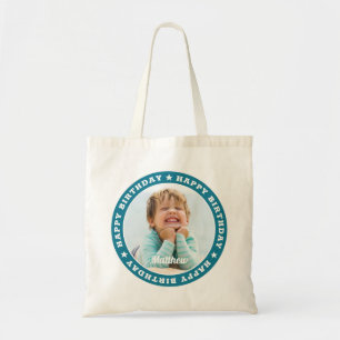Tote Bag Joyeux anniversaire Simple et moderne Photo person