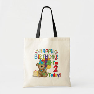 Tote Bag Joyeux anniversaire Teddy Bear 2e anniversaire