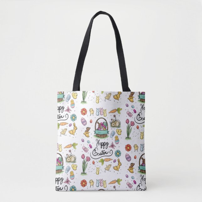 Tote Bag Joyeux art de Pâques (Devant)