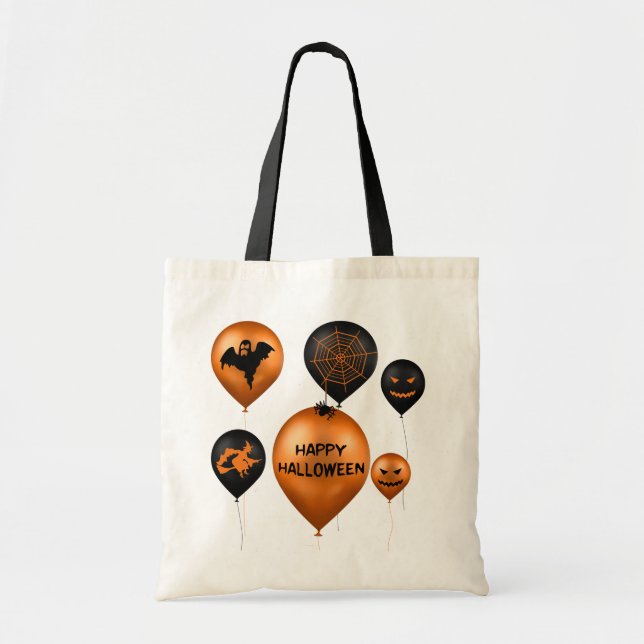 Tote Bag Joyeux Ballons du parti Halloween (Devant)