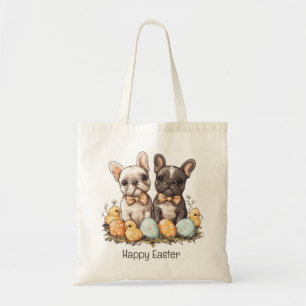 Tote Bag Joyeux Bulldogs français de Pâques