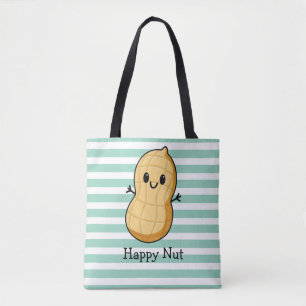 Tote Bag Joyeux Cacahuète Dessin Animé Kawaii – Noix Souria